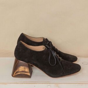 Elegant Black Suede Heels